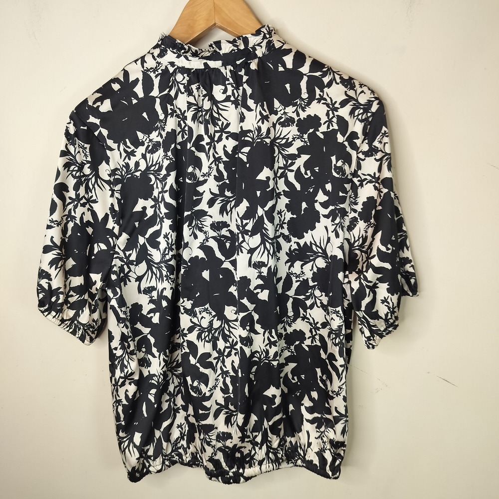 INC International Concepts Floral Satin Top Wrap Front Tasseled - Picture 8 of 10